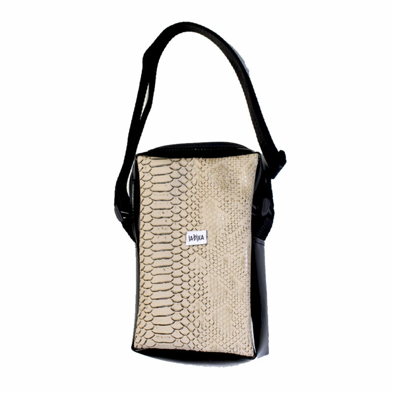 Bolso rectangular BRICK – Serpiente marron